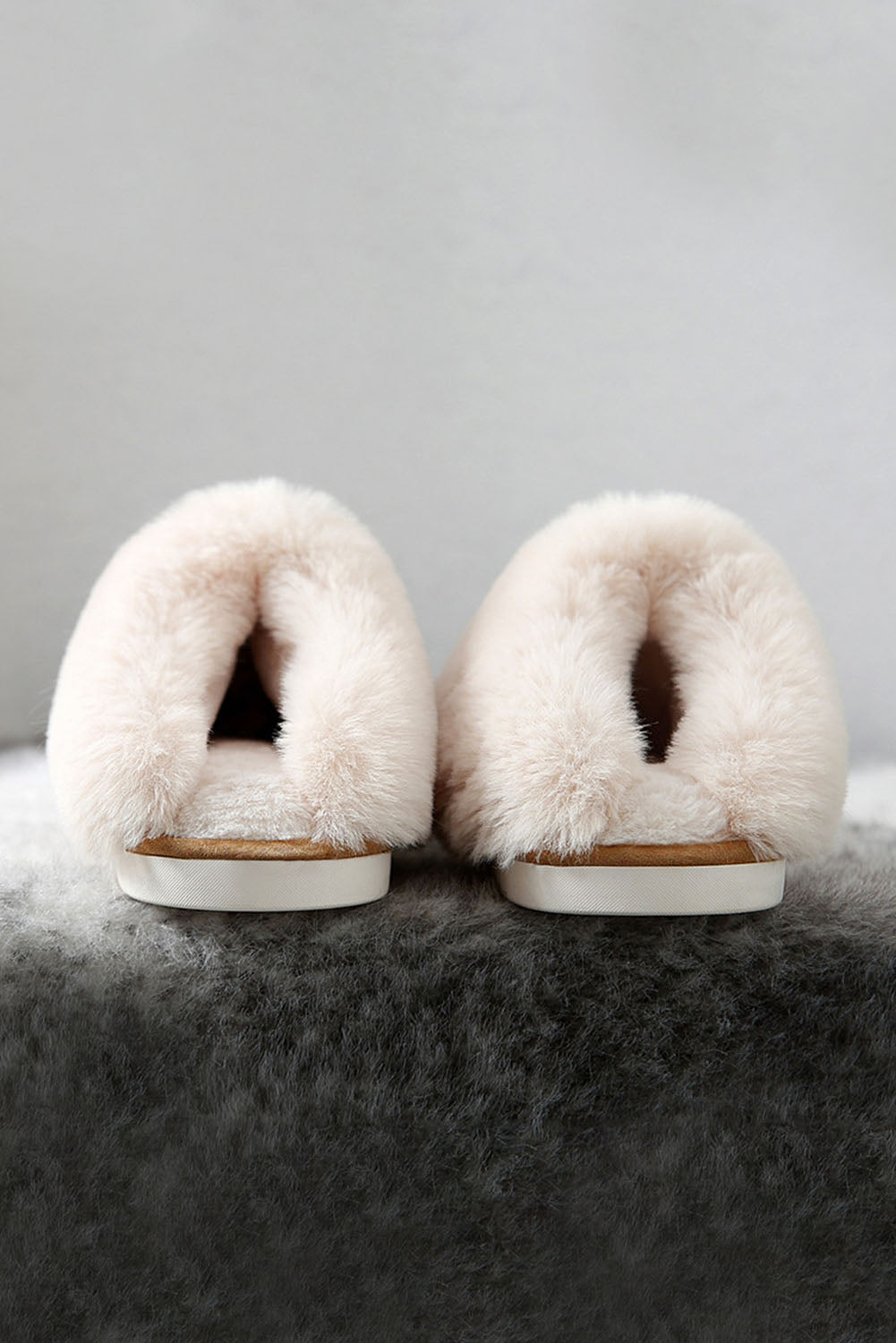 Camel Suede Winter Home Slippers