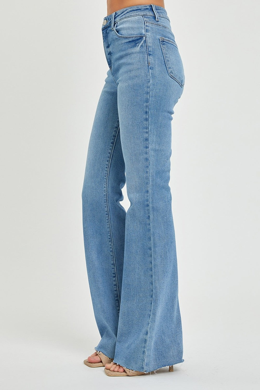 RISEN Full Size High Rise Raw Cut Hem Jeans