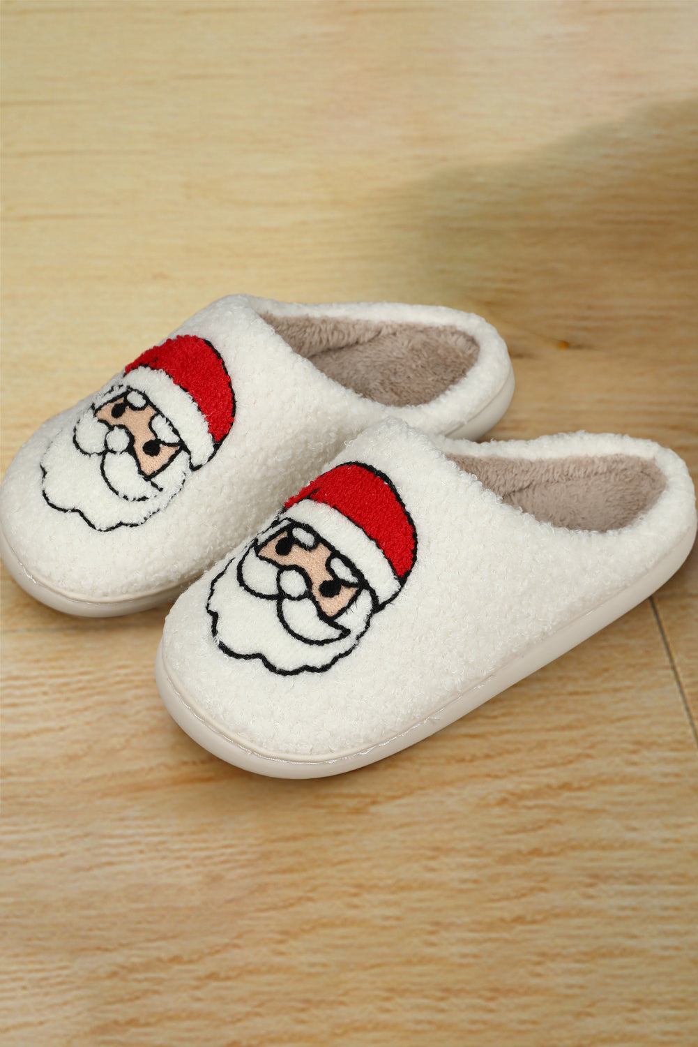 White Christmas Santa Clause Slippers