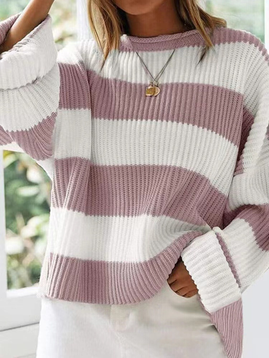 Round Neck Long Sleeve Sweater