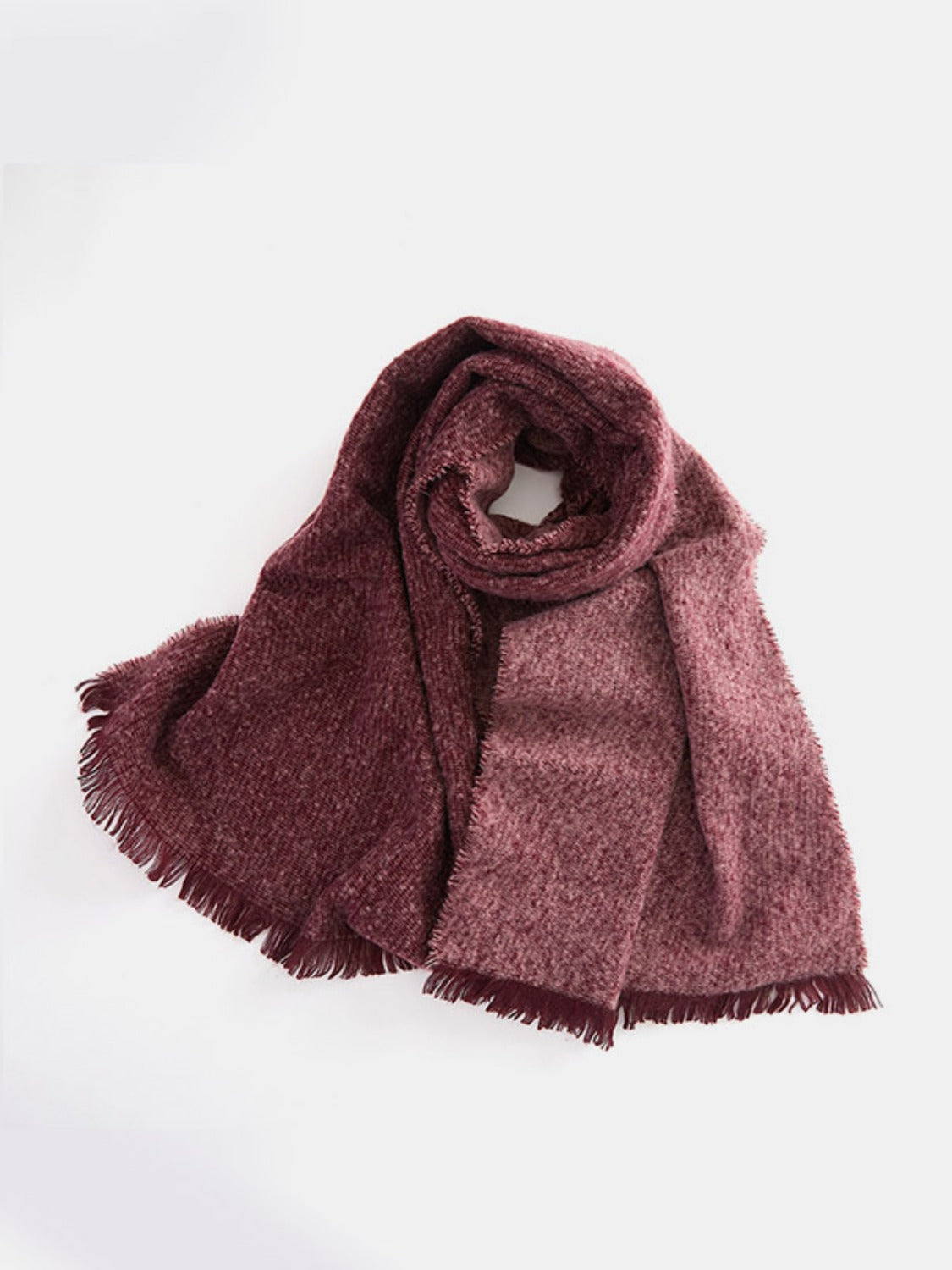 Raw Hem Heathered Scarf