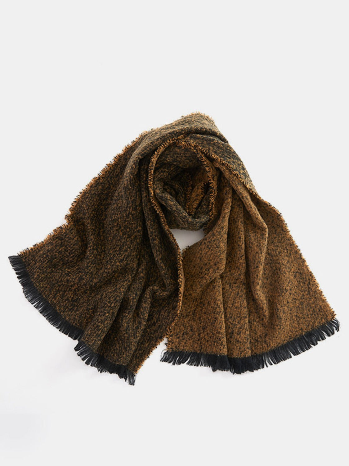 Raw Hem Heathered Scarf