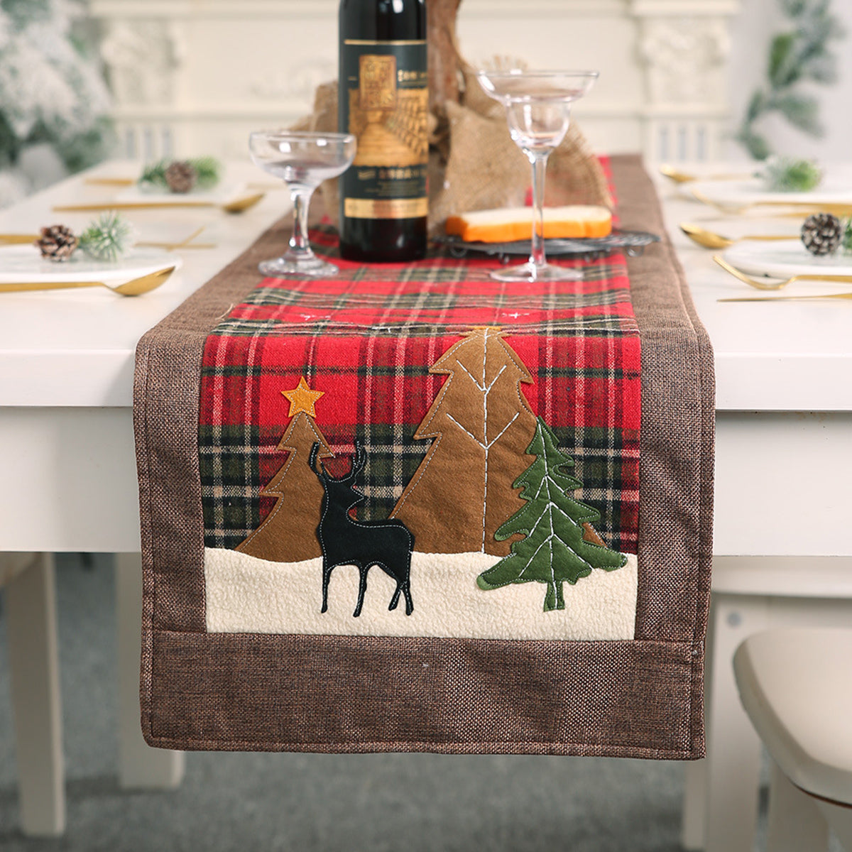 Plaid Christmas Table Runner